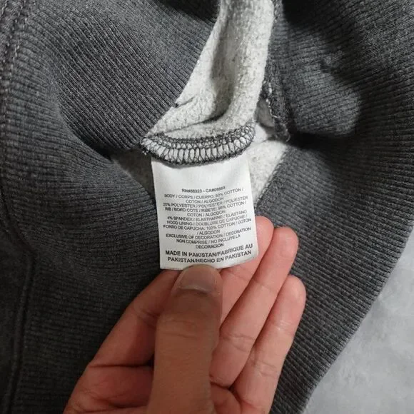 Vintage Nike Swoosh Pullover Hoodie Mens M Streetwear Embroidered Gray - Picture 5 of 11